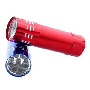 Nail Dryer Mini 9 LED Lights Flashlight UV Lamp Portable Nail Gel Mask Fast Drying Manicure Tool