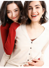 Load image into Gallery viewer, New 2020 autumn winter women long sleeve knitted Button Up cardigan V neck Knitted top korean clothes mujer outerwear feminino