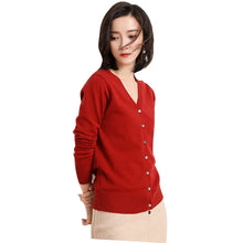 Load image into Gallery viewer, New 2020 autumn winter women long sleeve knitted Button Up cardigan V neck Knitted top korean clothes mujer outerwear feminino