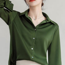 Load image into Gallery viewer, New 2021 Spring Autumn Long Sleeve Women Blouse Shirt Fashion Casual Solid Color Chiffon Blouse Office Lady Shirt