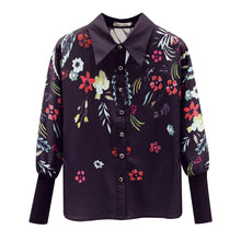 Load image into Gallery viewer, New 2021 Spring Autumn Women Blouse Shirt Fashion Print Long Sleeve Chiffon Blouse Elegant Slim Office Lady Tops