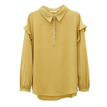 Load image into Gallery viewer, New 2021 Spring Women&#39;s Shirt Fashion Casual Long Sleeve Chiffon Blouse Loose Tops Clothing Yellow Blusas