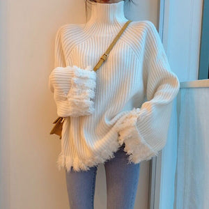 New 2022 Autumn Winter Women Sweater Turtleneck Pullovers Sweaters Long Sleeve Thick Warm Female Knitted Sweater X204