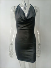 Load image into Gallery viewer, New 2022 Summer Ins Style Fashion Split Butterfly Dew Back Neck Short Women Dress European And American Women&#39;s Wear