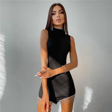 Load image into Gallery viewer, New 2022 Tank Strap Middle Neck Casual Evening Party Sexy Backless Women&#39;s Clothes Bright Prom Basic Bodycon Mini Dress Vestidos