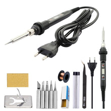 Load image into Gallery viewer, New Adjustable Temperature Electric Soldering Iron 220V 110V 60W 80W Welding Solder Rework Station Heat Pencil Tips Repair Tool