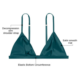 New Arrivals Silk Bras For Women Comfortable Satin Wireless Ladies Lingerie Adjustable Shoulder Strap Seamless Femme Brassiere