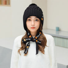Load image into Gallery viewer, New Autumn and Winter Hat Women Korean Fashion Bow Tie English Knitted Hat Warm Hair Ball Mother Ear Cap Wholesale Drop Shipping