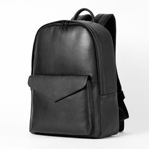 New Brand 100% Genuine Leather Men Backpacks Fashion Real Natural Leather Student Backpack Luxury 15.6 inch Computer Laptop Bag