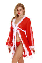 Load image into Gallery viewer, New Christmas Clothing Plus Size Erotic Hot Sexy Lingerie Female Lace Transparent Sexy Pajamas Robe Loose Bathrobe Dress for Sex