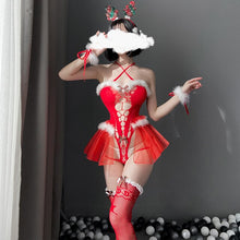 Load image into Gallery viewer, New Christmas Uniform Red Elk Cosplay Costume Baby Doll Bunny Girls Erotic Women Sexy Lingerie Underwear Hot Temptation Outfits