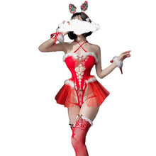 Load image into Gallery viewer, New Christmas Uniform Red Elk Cosplay Costume Baby Doll Bunny Girls Erotic Women Sexy Lingerie Underwear Hot Temptation Outfits
