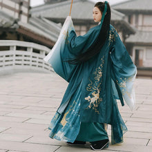 Load image into Gallery viewer, New Classic Chinese Costume Women Traditional Hanfu Performance Clothes Song Dynasty Embroidery Dress Green Hanfu Plus Size 2XL