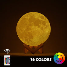 Load image into Gallery viewer, New Dropship  3D Print Moon Lamp Colorful Change Touch Usb Led Night Light Home Decor Creative Gift