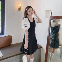 Load image into Gallery viewer, New Elegant Puff Sleeve Dress Summer Women Sweet Square Collar Dresses Femme Fashion Bandage Designed Vestidos Mujer Chic 2022