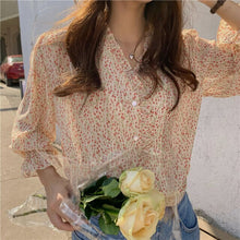 Load image into Gallery viewer, New Embroidery Lace Transparent Womens Blouses Summer Tops Femme Casual Women Shirt Long Sleeve Girls Blouse Plus Size Blusas