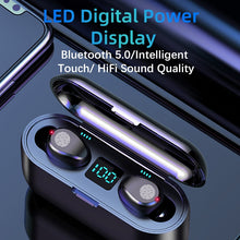 Load image into Gallery viewer, New F9 Wireless Headphones Bluetooth 5.0 Earphone TWS HIFI Mini In-ear Sports Running Headset Support iOS/Android Phones HD Call