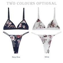 Load image into Gallery viewer, New Fashion Printing Lace Brelette Floral Women Bra and Panties Set Comfortable Femme Bra Sets Back Closure Ladies Underwear Set