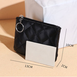 New Fashion Small Coin Wallet Women Fashion Style Coin Purse with Key Chain Black Blue Pink Red Mini Bag for Ladies Gift Gift