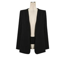 Load image into Gallery viewer, New Fashion Spring Black Cape Coat Vintage V-Neck Split Cloak Cape Jacket Female OL Office Workwear Outerwear