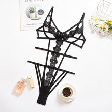 Load image into Gallery viewer, New Female Floral Embroidery Straps Sexy Erotic Lingerie Bodysui Party Club Women Mesh Fetish Underwire Backless Exotic Bodysuit