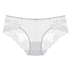 New Floral Lace Panties Low-Rise Dot mesh Women Panties Sexy Hollow Briefs Female Underwear Ladies Underpants Sexy Lingerie S-XL