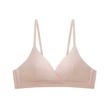 Load image into Gallery viewer, New French Triangle Cup Small Chest Bra Cotton Women Invisible Girl Bra Summer Thin Sexy Bra Without Steel Ring Push Up Seamless