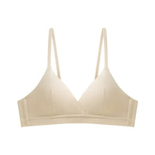 Load image into Gallery viewer, New French Triangle Cup Small Chest Bra Cotton Women Invisible Girl Bra Summer Thin Sexy Bra Without Steel Ring Push Up Seamless