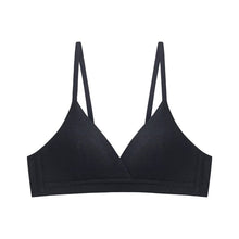 Load image into Gallery viewer, New French Triangle Cup Small Chest Bra Cotton Women Invisible Girl Bra Summer Thin Sexy Bra Without Steel Ring Push Up Seamless