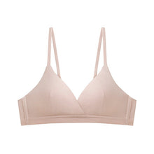 Load image into Gallery viewer, New French Triangle Cup Small Chest Bra Cotton Women Invisible Girl Bra Summer Thin Sexy Bra Without Steel Ring Push Up Seamless