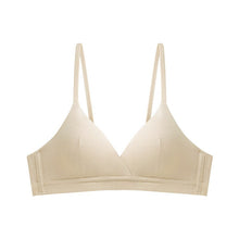 Load image into Gallery viewer, New French Triangle Cup Small Chest Bra Cotton Women Invisible Girl Bra Summer Thin Sexy Bra Without Steel Ring Push Up Seamless