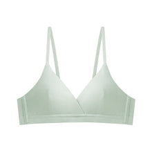 Load image into Gallery viewer, New French Triangle Cup Small Chest Bra Cotton Women Invisible Girl Bra Summer Thin Sexy Bra Without Steel Ring Push Up Seamless