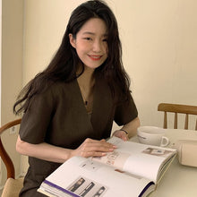 Load image into Gallery viewer, New Girls Spring Women Suits Long Sleeves Tops High Waist Plaid A Line Skirts Womens Two Piece Suits Sell Separately Oversize