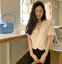 Load image into Gallery viewer, New Girls Spring Women Suits Long Sleeves Tops High Waist Plaid A Line Skirts Womens Two Piece Suits Sell Separately Oversize