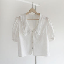 Load image into Gallery viewer, New Girls Summer Blouse Women Suit Shirt Short Sleeves Tops High Waist Long Solid A Line Skirts Two Piece Suits Sell Separately