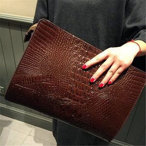 New Handbag Crocodile Clutches Leather Ladies Hand Bags Envelope Women Messenger O Bag Praty Evening Handbags Purses Sac A Main