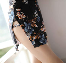Load image into Gallery viewer, New High Quality Sexy Cheongsam Package Hip Mini Split Skirt Perspective Lingerie Dress Nightdress Cosplay Erotic Lingerie Dress