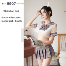 Load image into Gallery viewer, New Japanese Sweet Plaid Sexy School Uniform Women Sexy Schoolgirl JK Set Girl Sailor Role Playing Cosplay Costumes Cheerleading