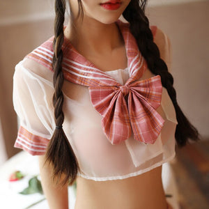 New Japanese Sweet Plaid Sexy School Uniform Women Sexy Schoolgirl JK Set Girl Sailor Role Playing Cosplay Costumes Cheerleading