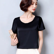 Load image into Gallery viewer, New Korea Fashion Summer Short Sleeve Plus Size Shirts Women Blouses Casual Wine Green Tops  blouse women S-4XL