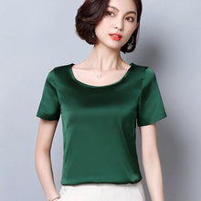 Load image into Gallery viewer, New Korea Fashion Summer Short Sleeve Plus Size Shirts Women Blouses Casual Wine Green Tops  blouse women S-4XL