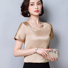 Load image into Gallery viewer, New Korea Fashion Summer Short Sleeve Plus Size Shirts Women Blouses Casual Wine Green Tops  blouse women S-4XL
