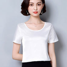 Load image into Gallery viewer, New Korea Fashion Summer Short Sleeve Plus Size Shirts Women Blouses Casual Wine Green Tops  blouse women S-4XL