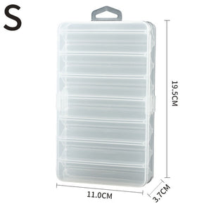 New LINNHUE Double Sided Plastic Fishing Lure Box 14 Compartments Minnow Bait Lures Boxes Storage Box Fishing Tackle Accessories