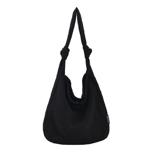 New Letters Female Big Totes High Quality Ladies Bucket Shoulder Soft Vintage Crossbody Bags 2022 Winter Fashion School Bookbags