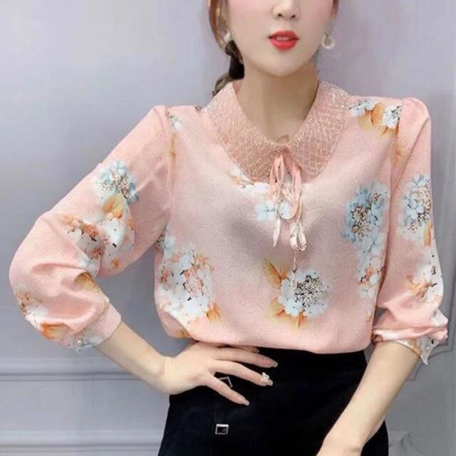 New Long Sleeve Bottoming Shirt Women's Stretch Peter Pan Collar T Shirt Tops Blouses Plus Size 6XL