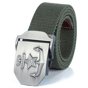 New Men & Women High Quality Military Belt Navy Of The CCCP Canvas Strap Patriotic Retired Soldiers Jeans Tactical Belt