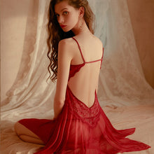 Load image into Gallery viewer, New Mesh Nightgowns Sexy Lingerie Sleep Wear Women Nightdress With Steel Ring Sexy Pajamas Temptation Nightgown Sleeping Dress