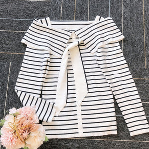 New Moda Back Bow Decoration Pullovers Simple Japan Style Sweet All Match Women Tops Office Lady Slim Fit Spring Summer Sweaters