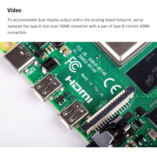 Load image into Gallery viewer, New Raspberry Pi 4 Model B 2GB RAM BCM2711 Quad core Cortex-A72 ARM v8 1.5GHz Support 2.4/5.0 GHz WIFI Bluetooth 5.0
